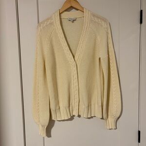 Fisherman Cream Cable Knit Chunky Women's Cardigan Sweater - Cozy Elevated Basic